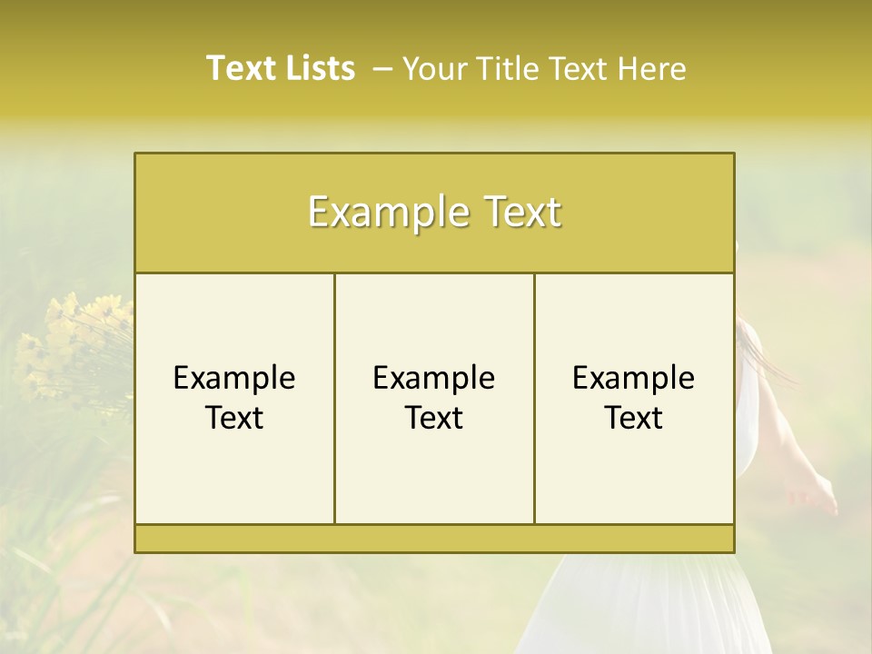Head Pretty Caucasian PowerPoint Template