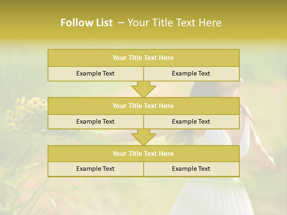 Head Pretty Caucasian PowerPoint Template