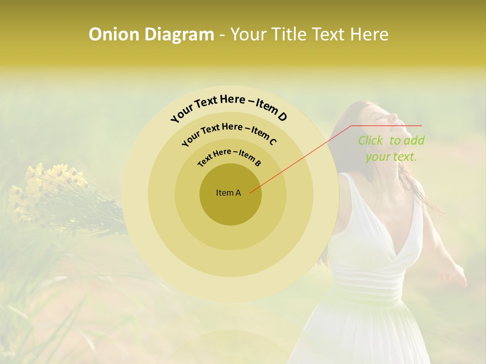 Head Pretty Caucasian PowerPoint Template