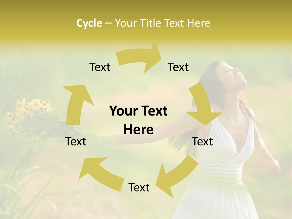 Head Pretty Caucasian PowerPoint Template