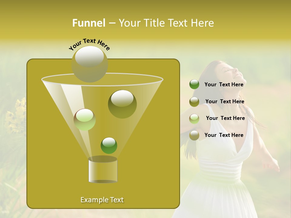 Head Pretty Caucasian PowerPoint Template