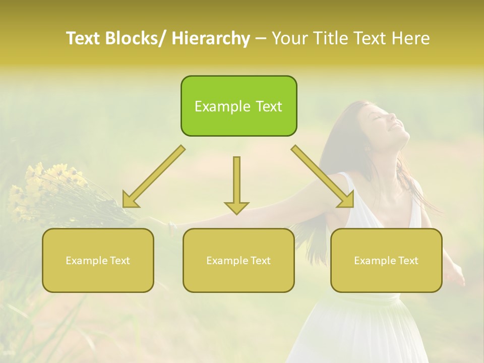 Head Pretty Caucasian PowerPoint Template