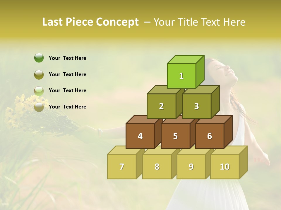 Head Pretty Caucasian PowerPoint Template