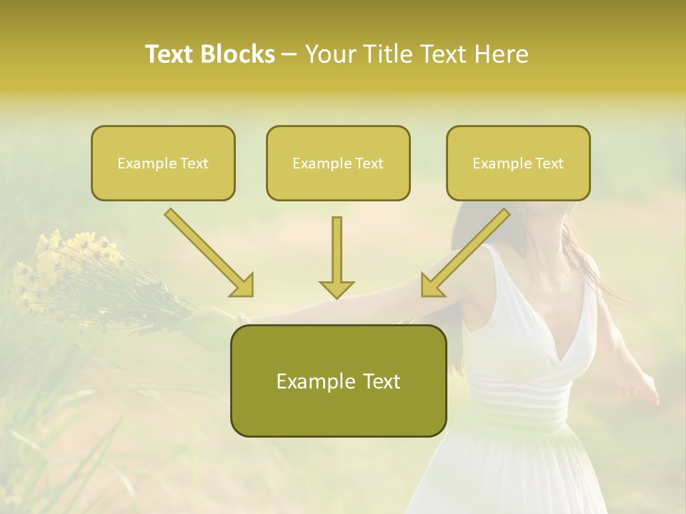 Head Pretty Caucasian PowerPoint Template