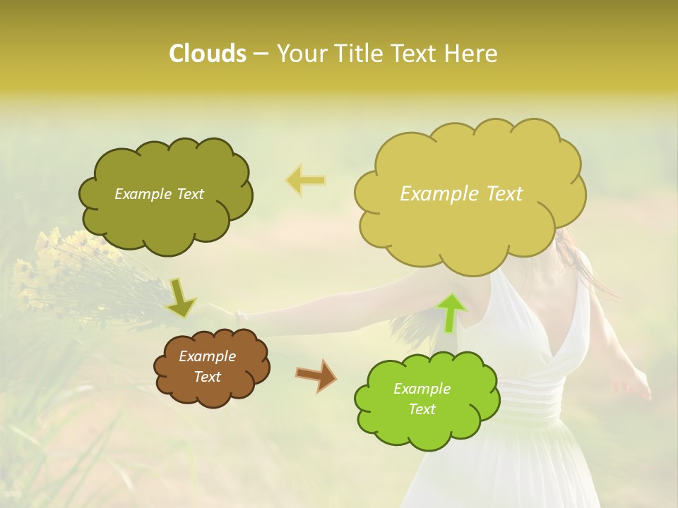 Head Pretty Caucasian PowerPoint Template