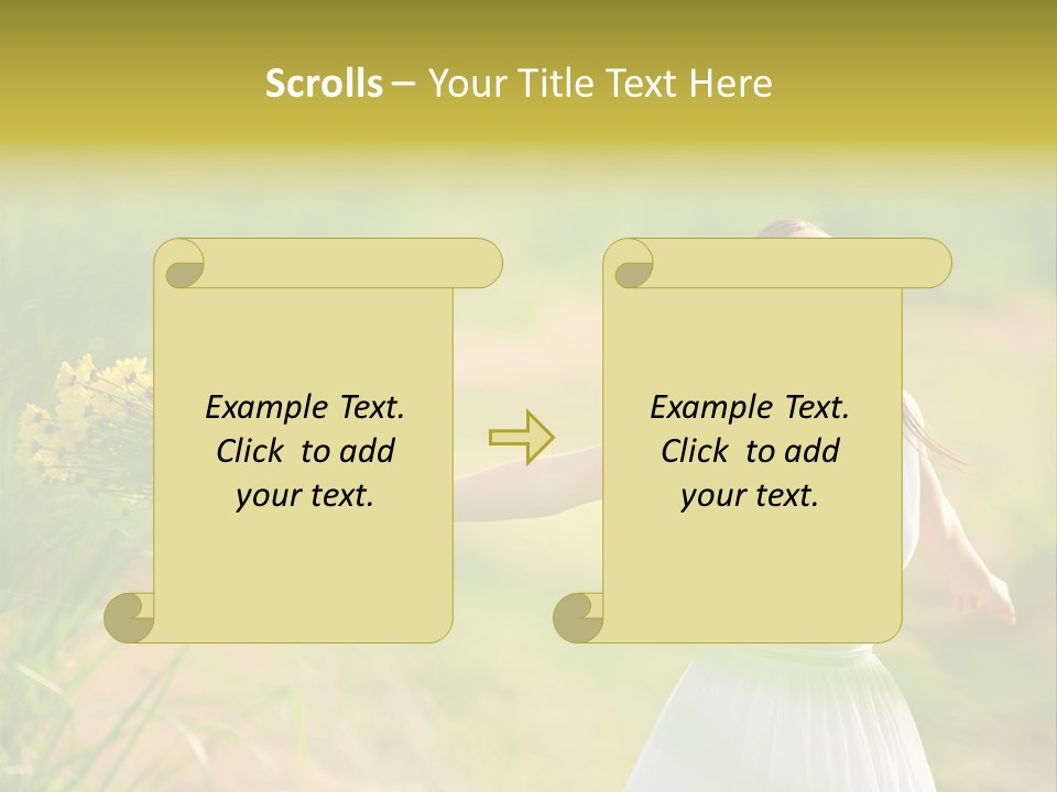 Head Pretty Caucasian PowerPoint Template