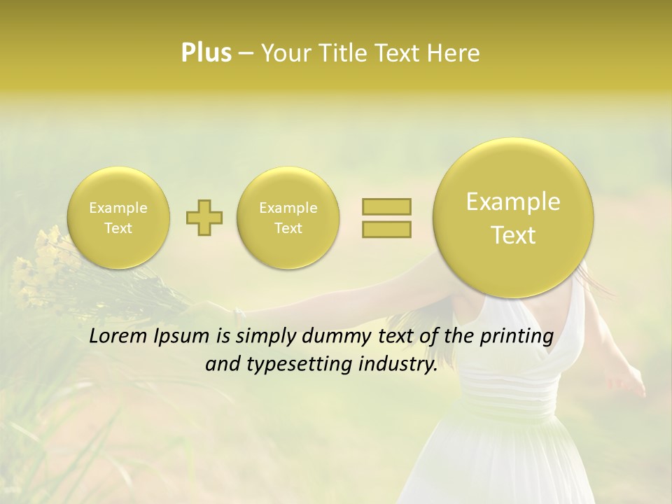 Head Pretty Caucasian PowerPoint Template