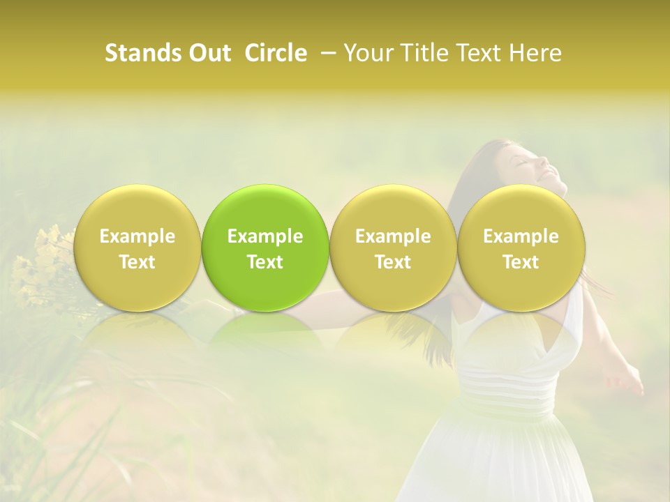 Head Pretty Caucasian PowerPoint Template