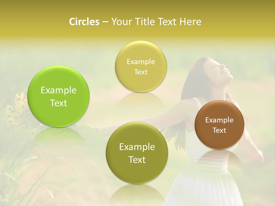 Head Pretty Caucasian PowerPoint Template