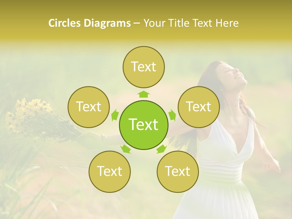 Head Pretty Caucasian PowerPoint Template