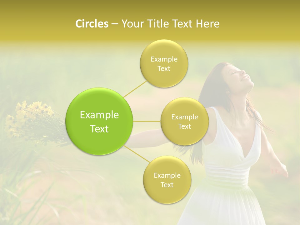 Head Pretty Caucasian PowerPoint Template