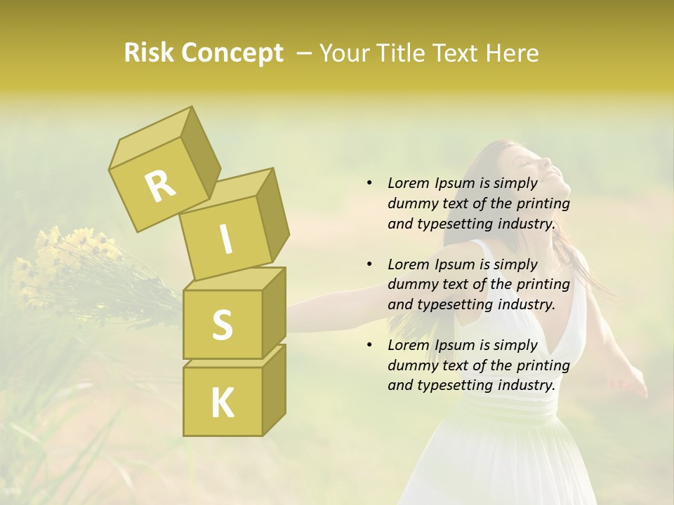 Head Pretty Caucasian PowerPoint Template