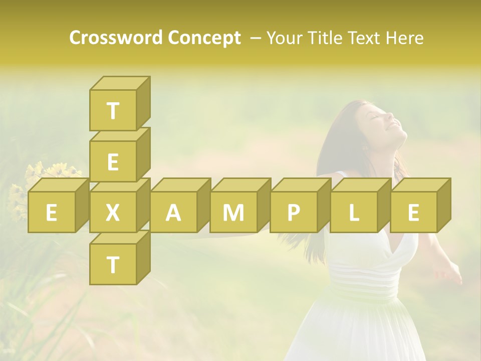 Head Pretty Caucasian PowerPoint Template