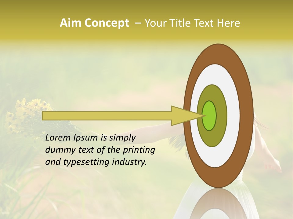 Head Pretty Caucasian PowerPoint Template