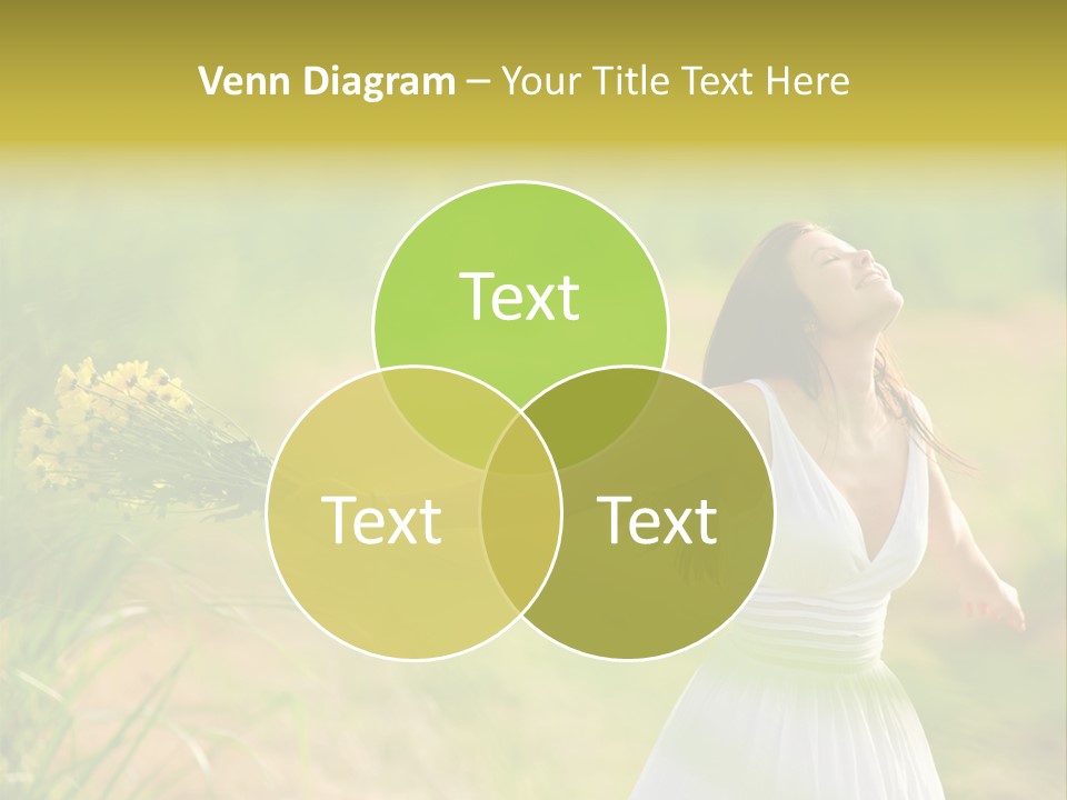 Head Pretty Caucasian PowerPoint Template