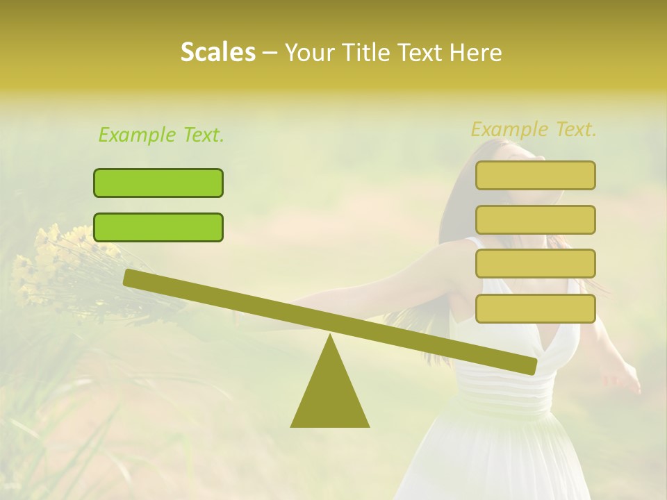 Head Pretty Caucasian PowerPoint Template