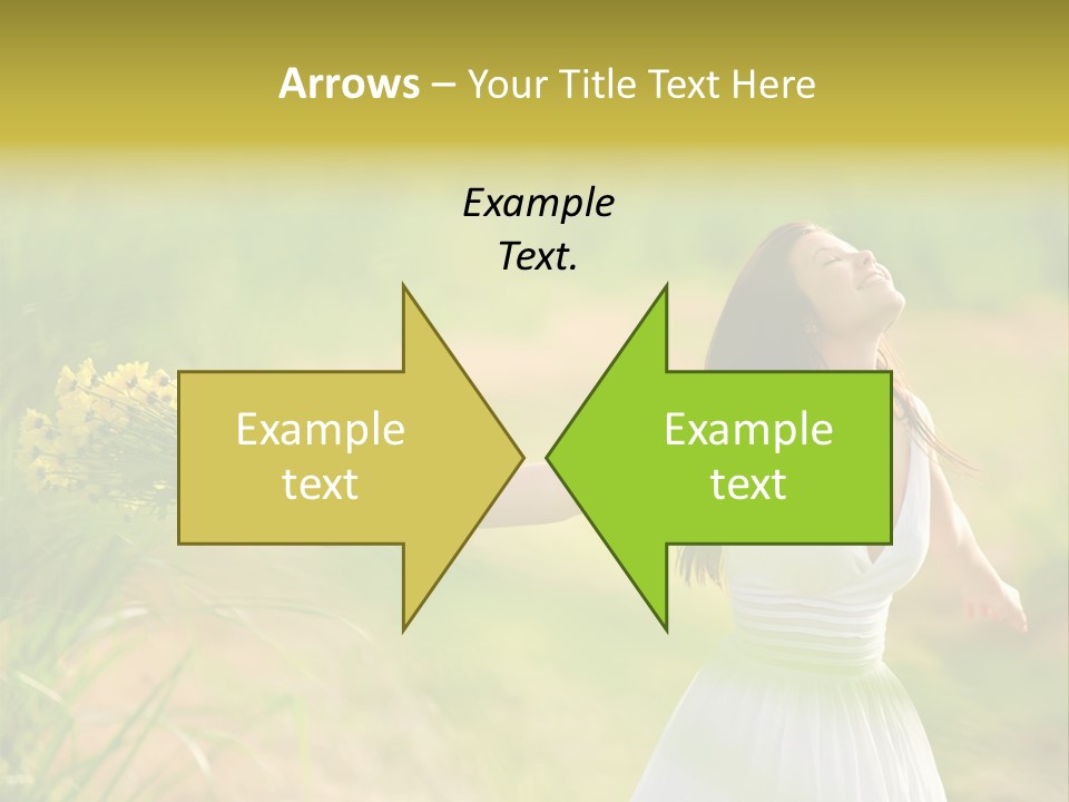 Head Pretty Caucasian PowerPoint Template