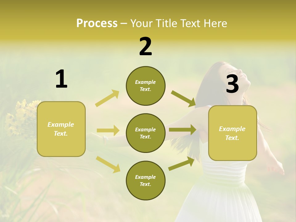 Head Pretty Caucasian PowerPoint Template