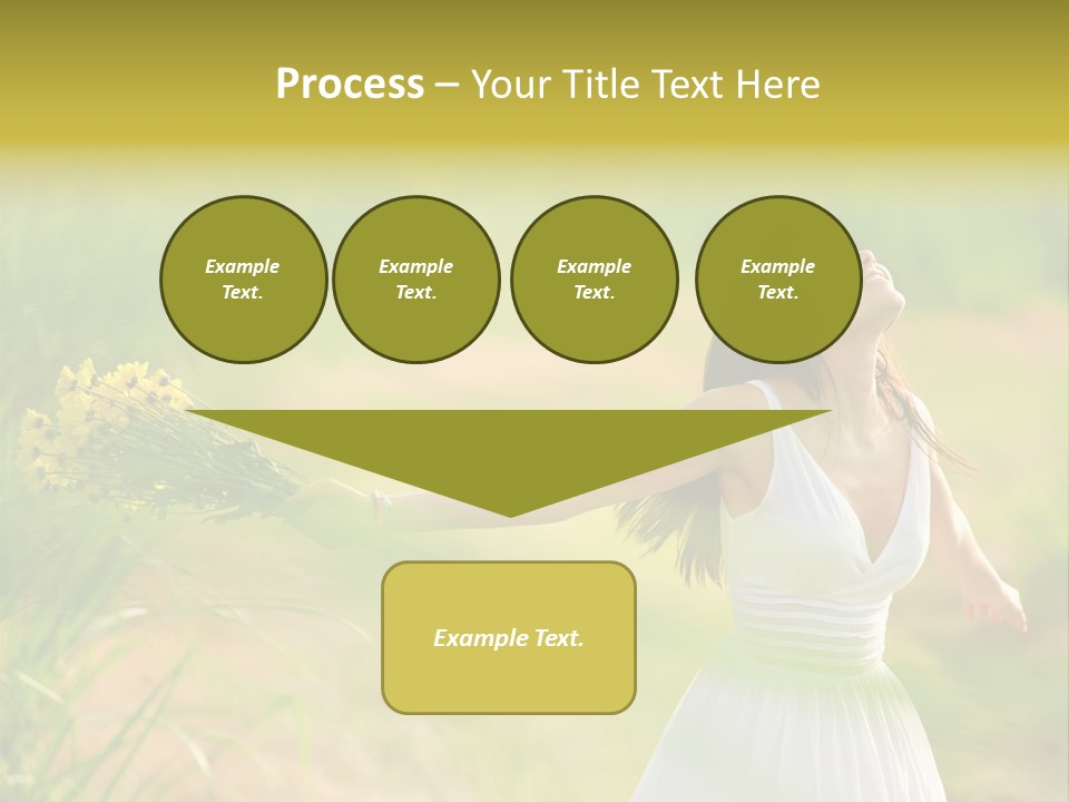 Head Pretty Caucasian PowerPoint Template