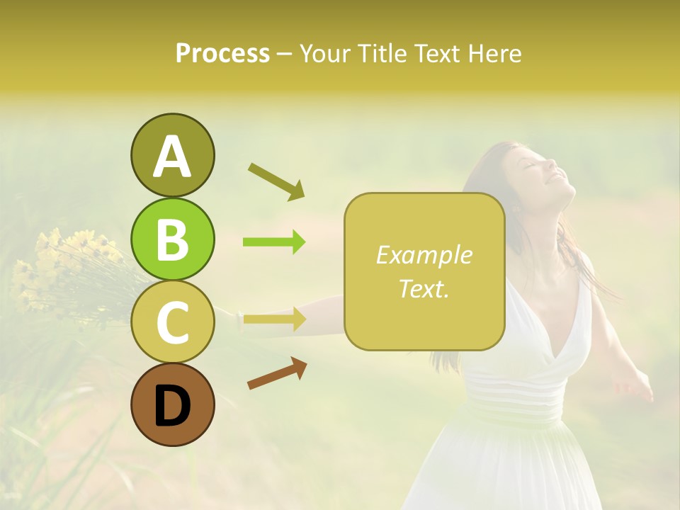 Head Pretty Caucasian PowerPoint Template