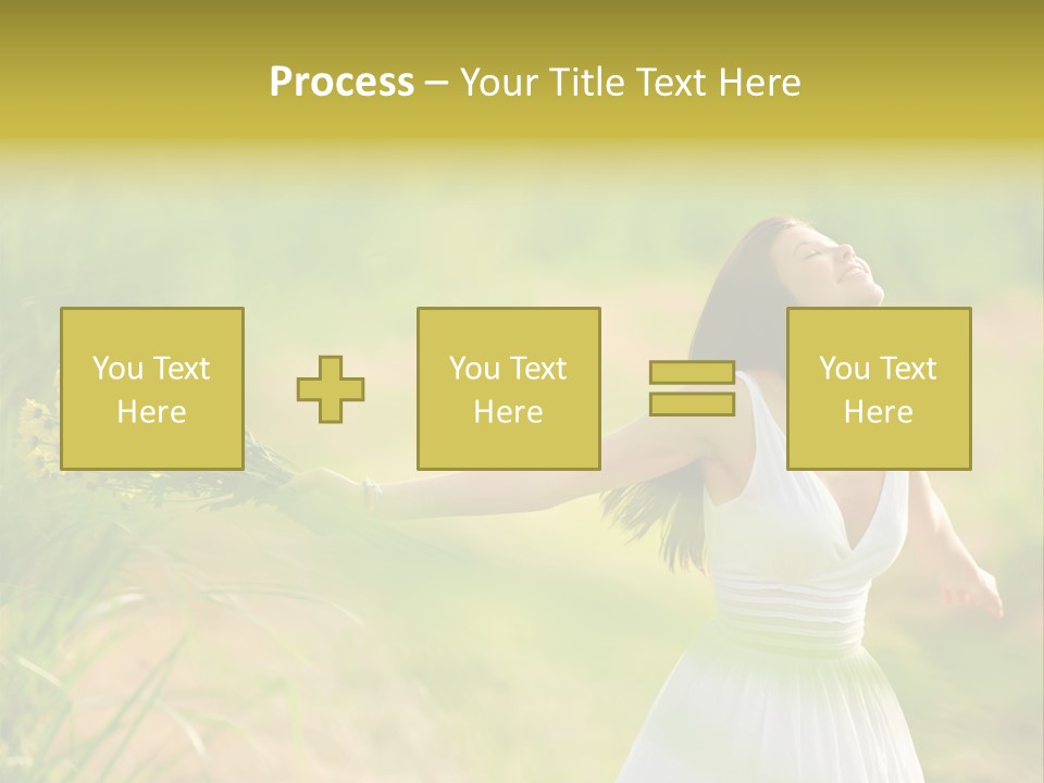 Head Pretty Caucasian PowerPoint Template