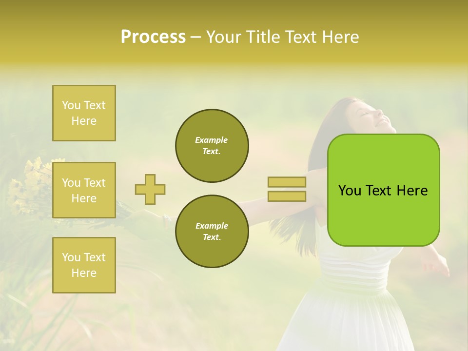 Head Pretty Caucasian PowerPoint Template