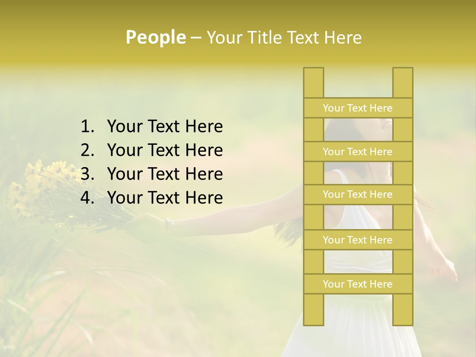 Head Pretty Caucasian PowerPoint Template