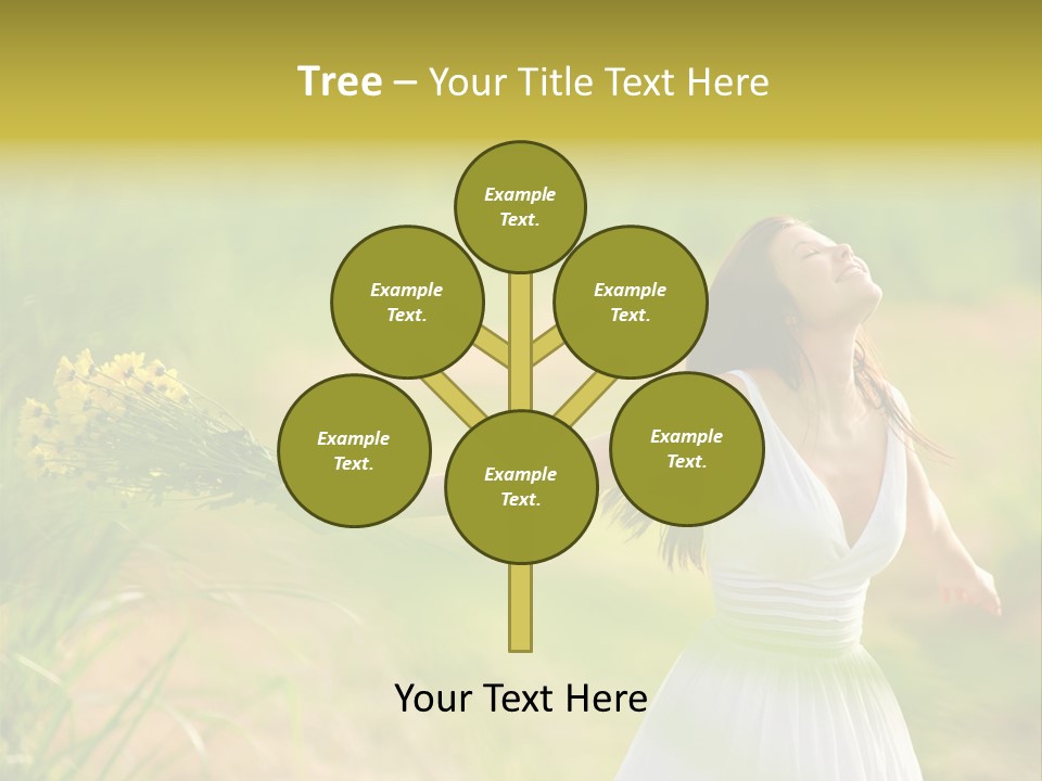 Head Pretty Caucasian PowerPoint Template