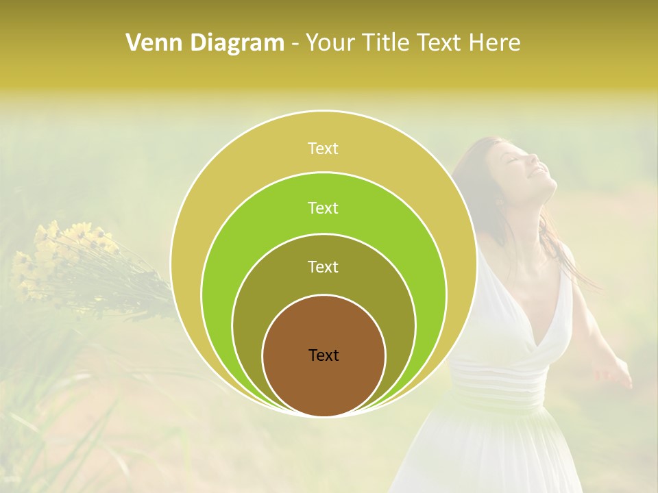 Head Pretty Caucasian PowerPoint Template