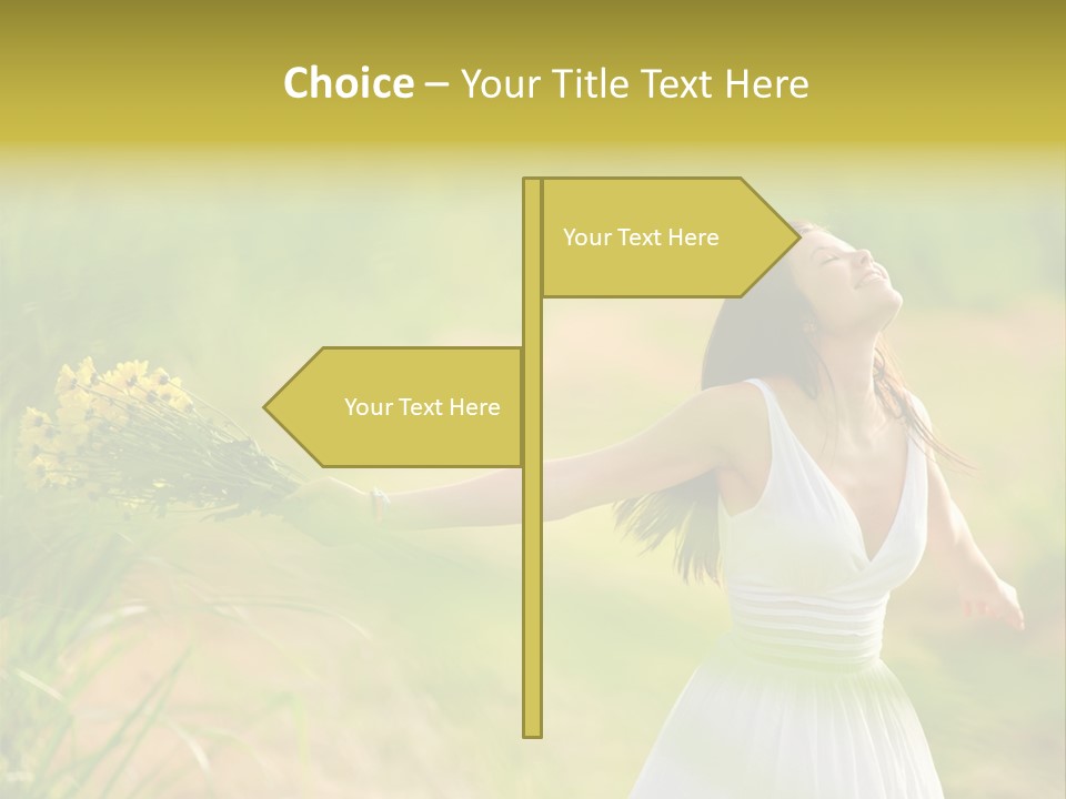 Head Pretty Caucasian PowerPoint Template