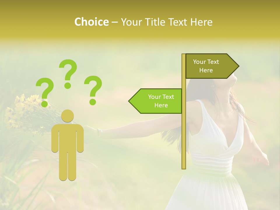 Head Pretty Caucasian PowerPoint Template