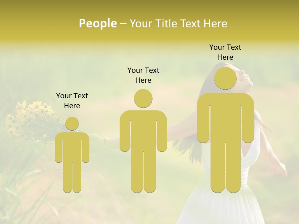 Head Pretty Caucasian PowerPoint Template