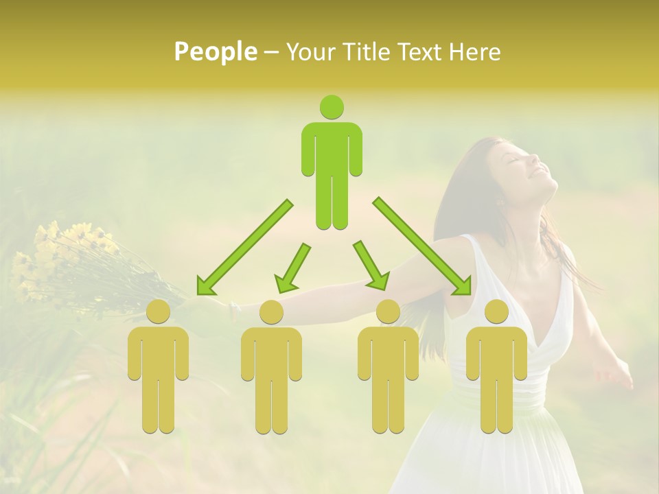 Head Pretty Caucasian PowerPoint Template