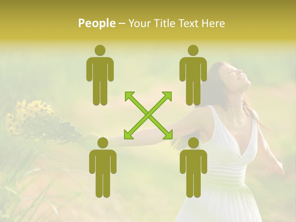 Head Pretty Caucasian PowerPoint Template