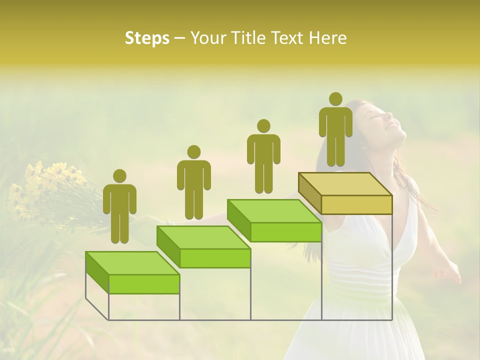 Head Pretty Caucasian PowerPoint Template