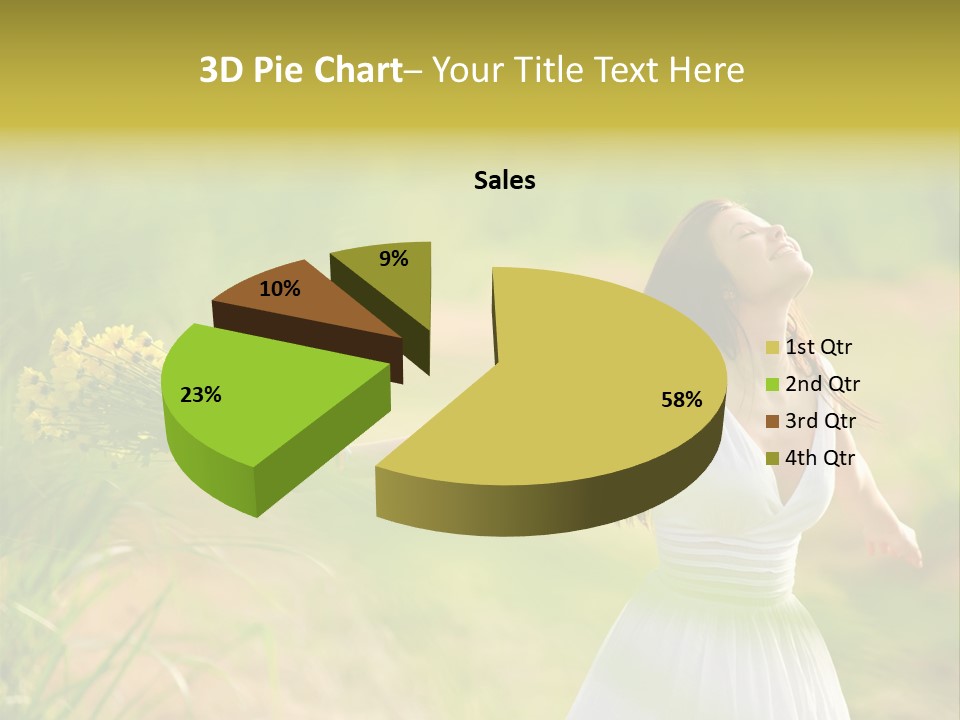 Head Pretty Caucasian PowerPoint Template