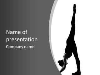 Posing Suppleness Slipper PowerPoint Template