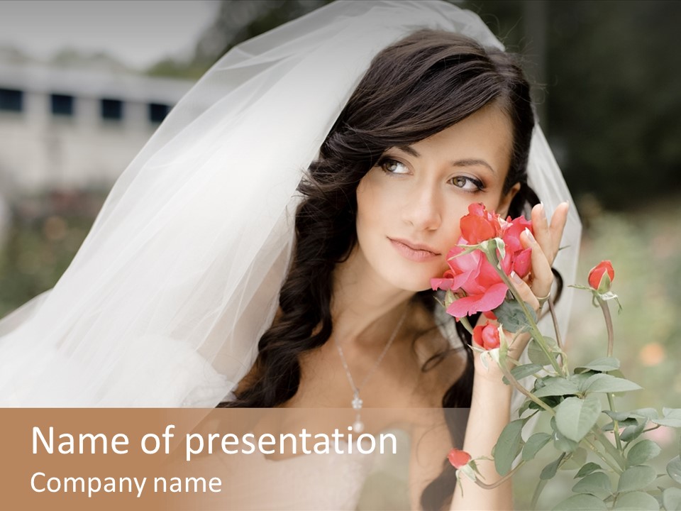 Happiness Woman Bridal PowerPoint Template