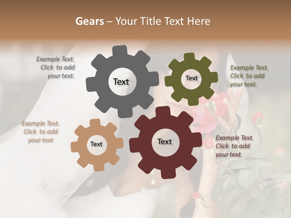 Happiness Woman Bridal PowerPoint Template