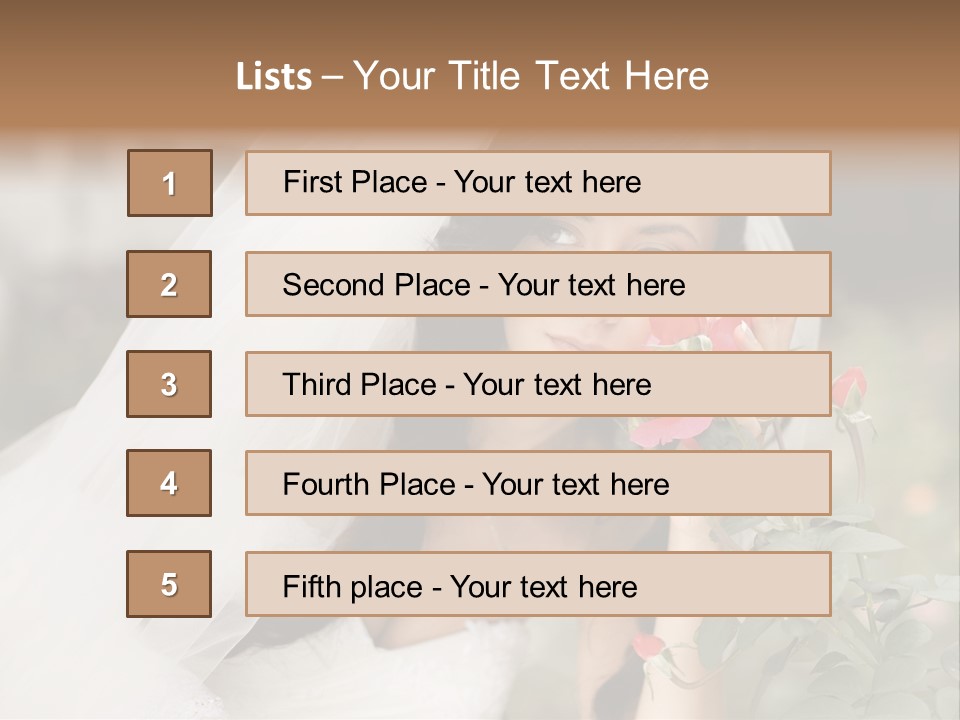 Happiness Woman Bridal PowerPoint Template