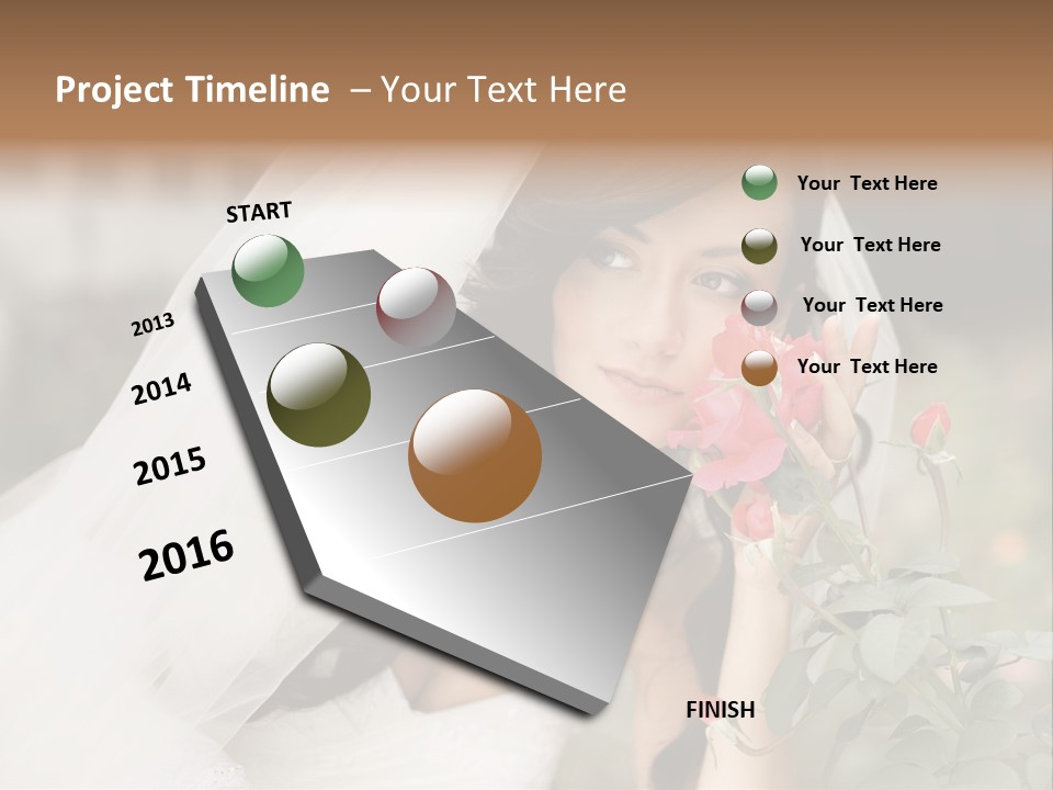 Happiness Woman Bridal PowerPoint Template