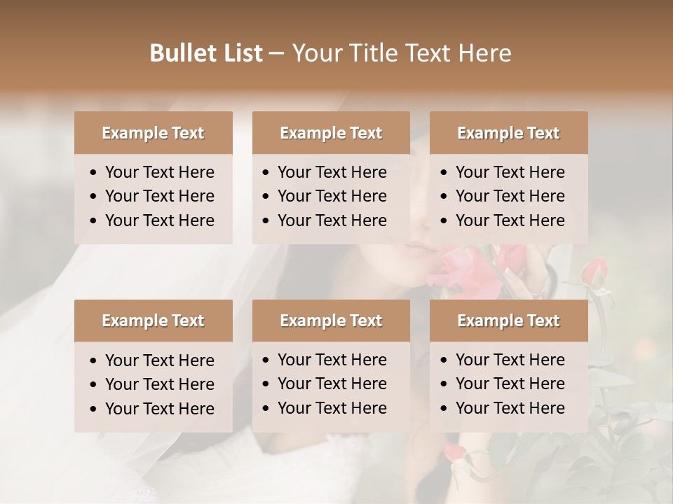 Happiness Woman Bridal PowerPoint Template