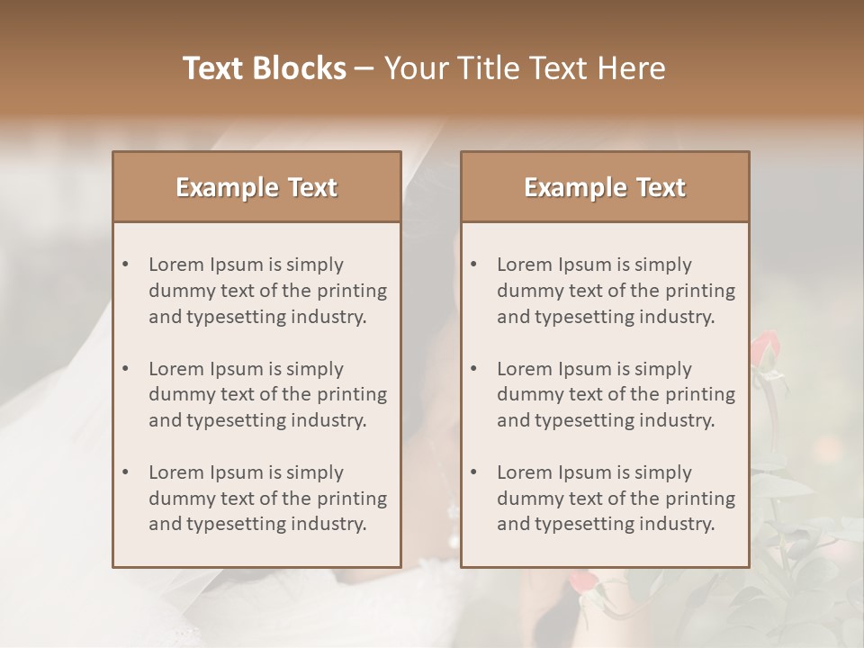 Happiness Woman Bridal PowerPoint Template