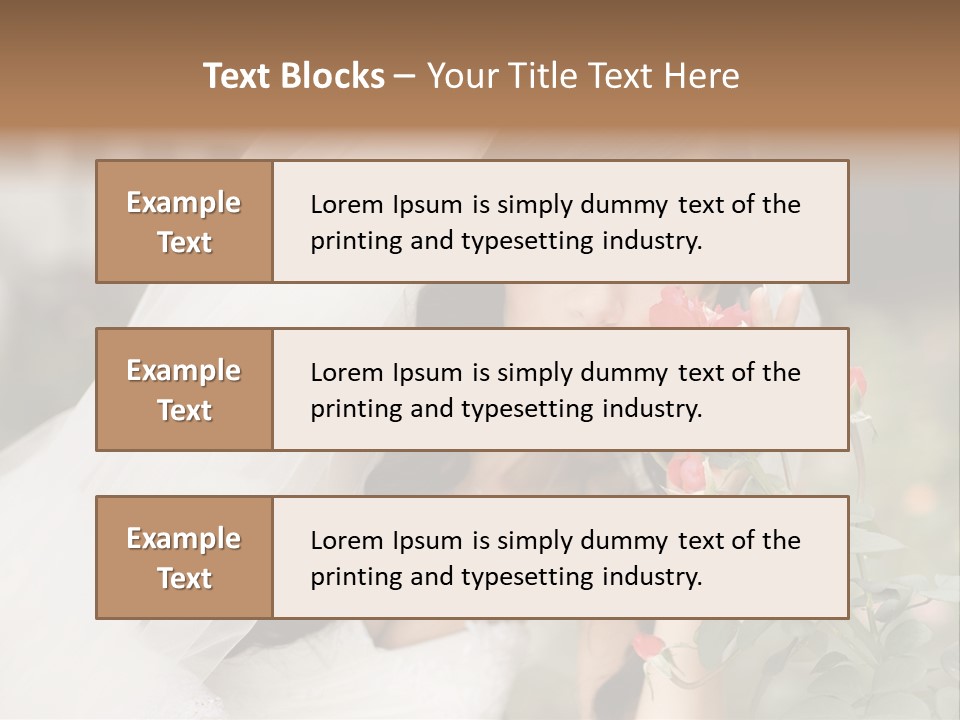 Happiness Woman Bridal PowerPoint Template