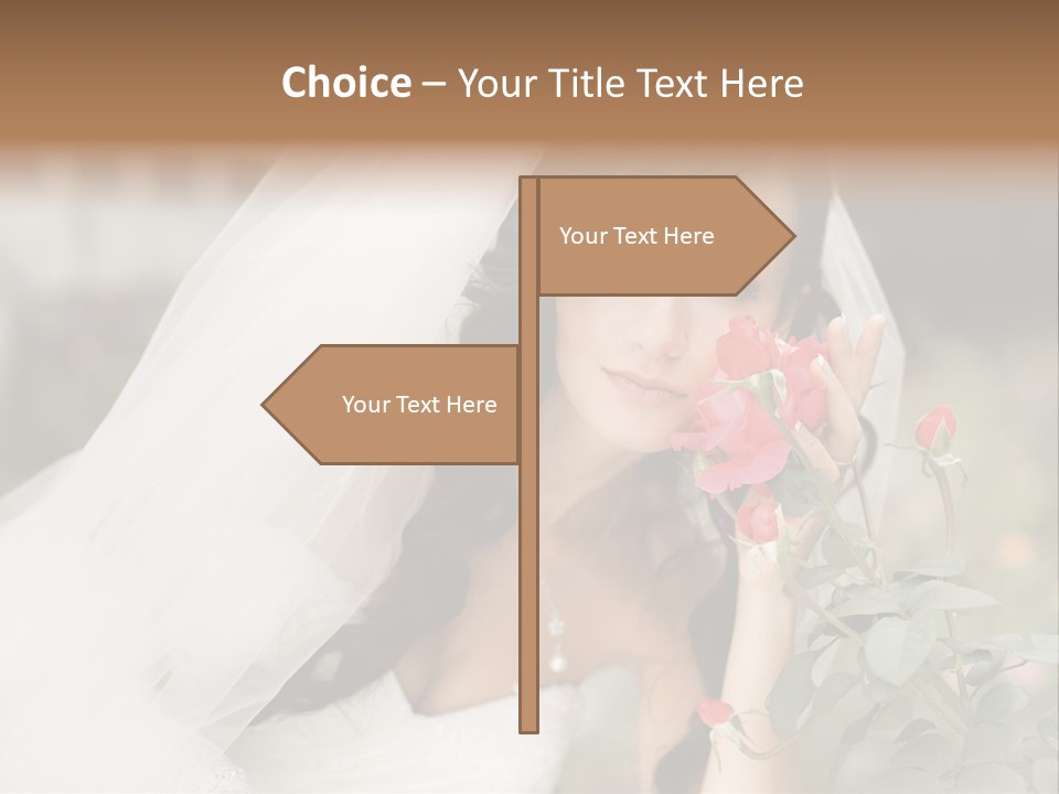 Happiness Woman Bridal PowerPoint Template