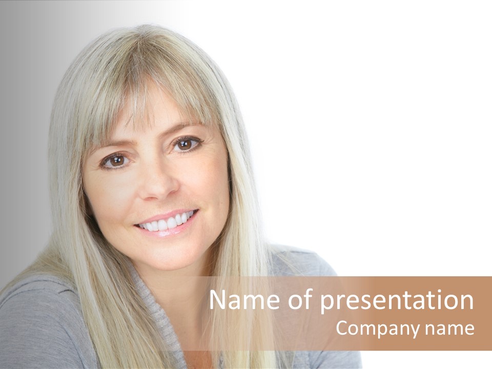 Hair Face Think PowerPoint Template