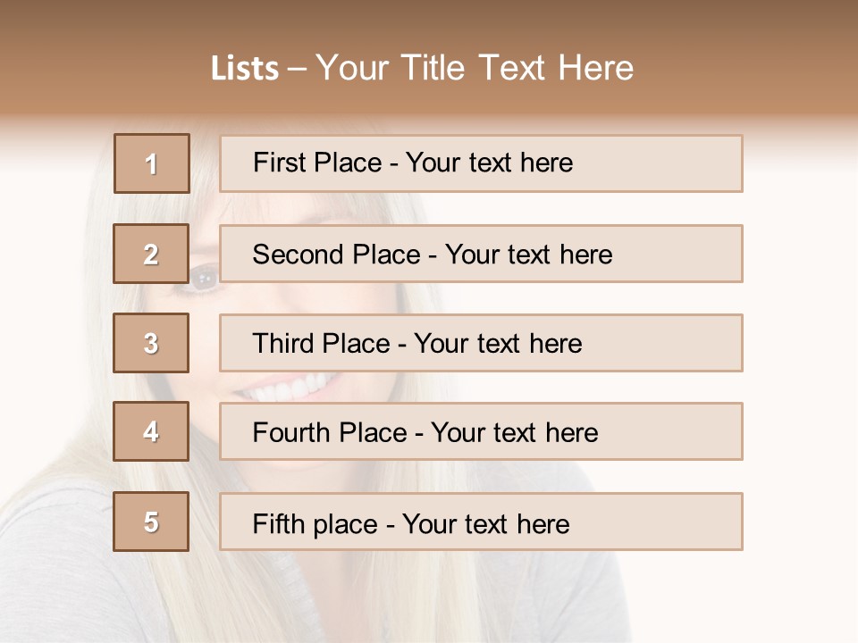 Hair Face Think PowerPoint Template