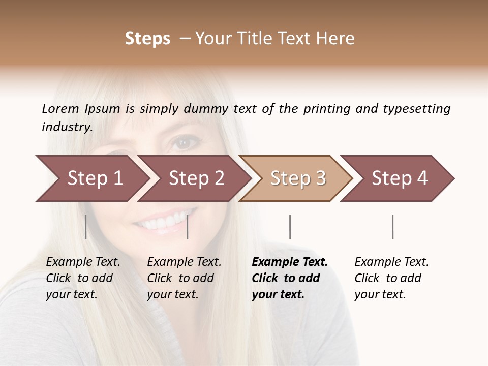 Hair Face Think PowerPoint Template