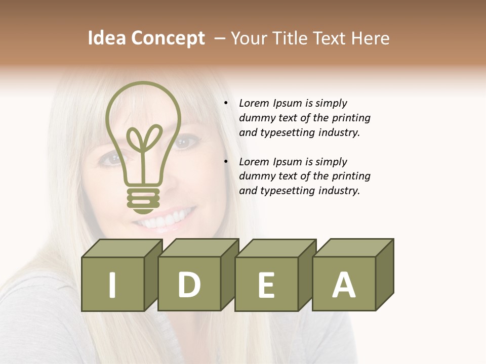 Hair Face Think PowerPoint Template