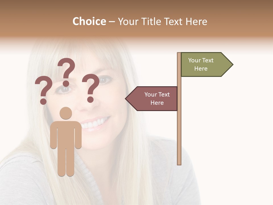 Hair Face Think PowerPoint Template